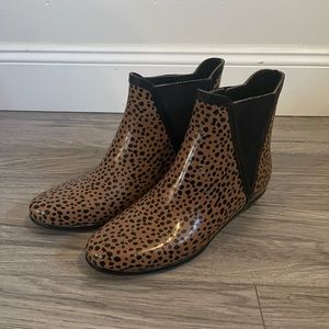 Loeffler Randall Animal Print Rain Boots